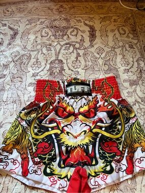 TUFF Sport Muay Thai Boxing Shorts Tiger Dragon